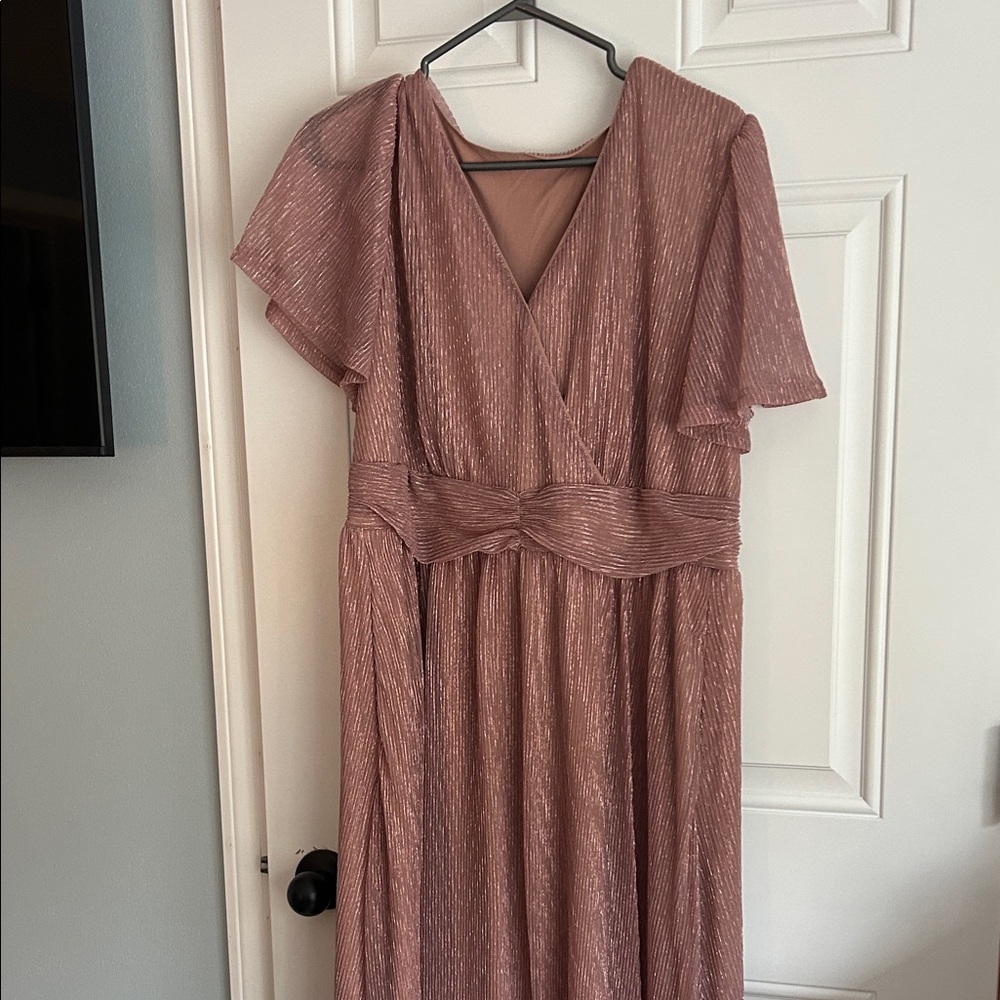 BloomChic Dress with Flutter Sleeves + Pockets
